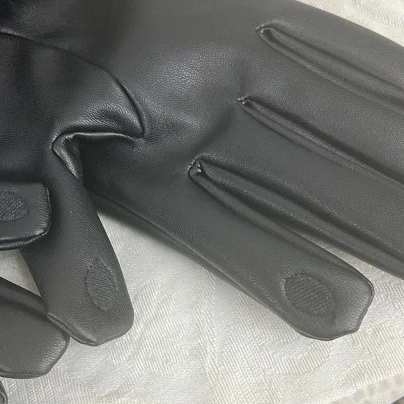 Faux Fur/Leather SMART GLOVES - Picture 7 of 11